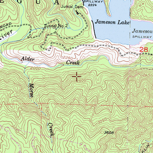 Topographic Map of Juncal 34-002 Dam, CA