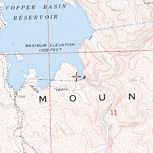 Topographic Map of Copper Basin 35-003 Dam, CA