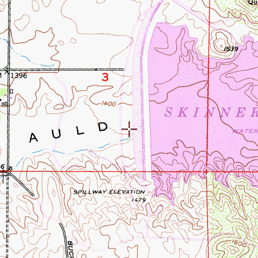 Topographic Map of Robert A Skinner 35-012 Dam, CA