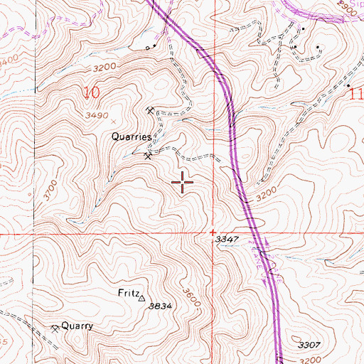 Topographic Map of Harold Reservoir 57-002 Dam, CA