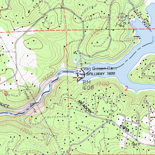Topographic Map of Combie 61-009 Dam, CA
