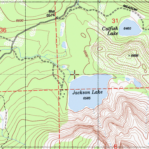 Topographic Map of Jackson Lake 61-017 Dam, CA