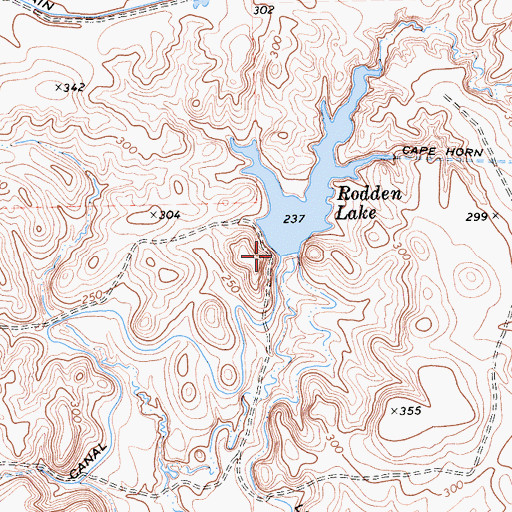 Topographic Map of Rodden Lake 62-003 Dam, CA