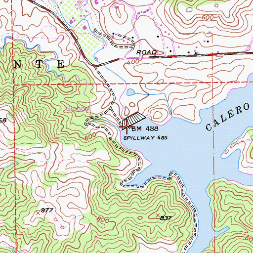 Topographic Map of Calero 72-003 Dam, CA