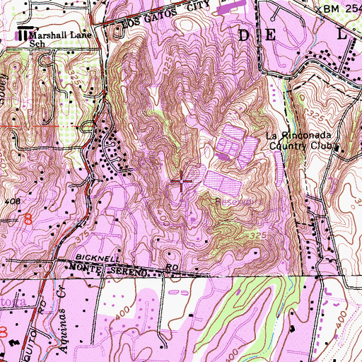 Topographic Map of Rinconada Reservoir 72-010 Dam, CA