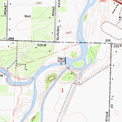 Topographic Map of Peoples Weir 79, CA