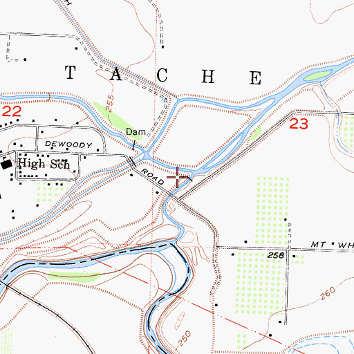 Topographic Map of Reynolds Weir 80, CA