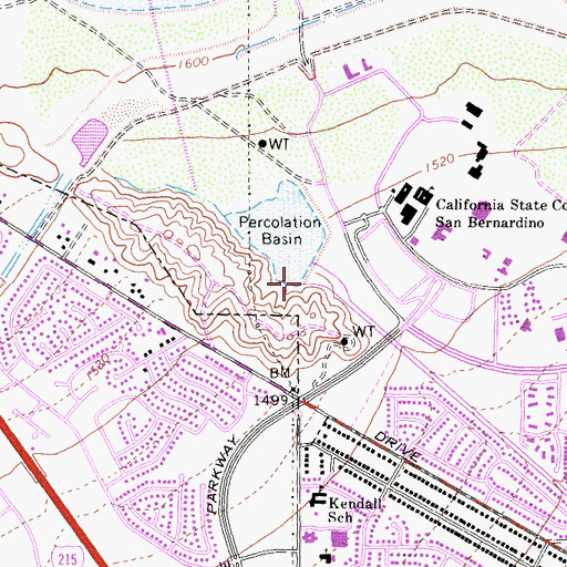 Topographic Map of Wiggins Number 2 87-004 Dam, CA