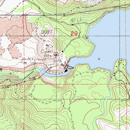 Topographic Map of Copco Number 1 91 Dam, CA