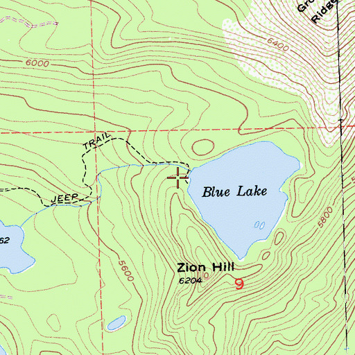 Topographic Map of Blue Lake 97-012 Dam, CA