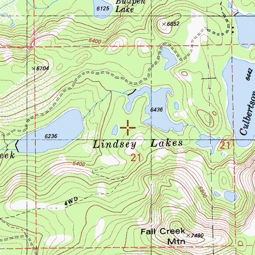 Topographic Map of Mid Lindsey Lake 97-041 Dam, CA
