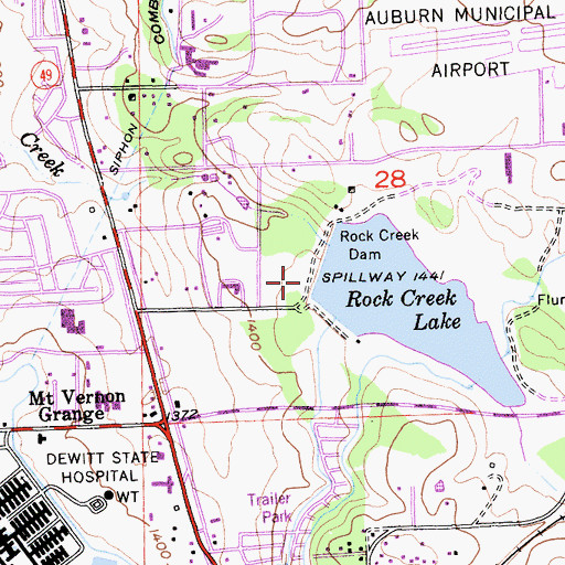Topographic Map of Rock Creek 97-043 Dam, CA