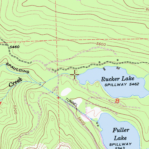 Topographic Map of Rucker Lake 97-044 Dam, CA