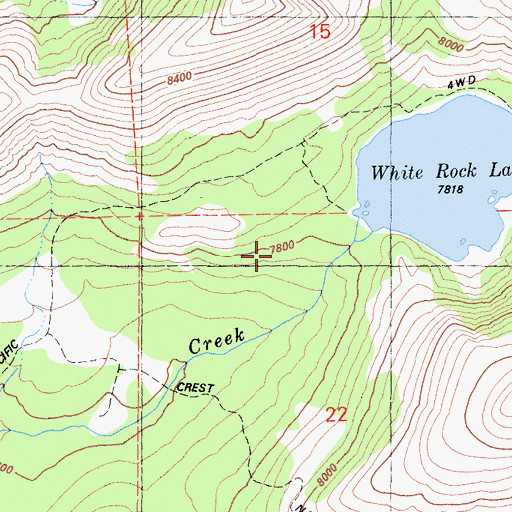 Topographic Map of White Rock Lake 97-049 Dam, CA