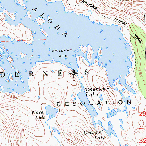 Topographic Map of Medley Lakes 97-057 Dam, CA