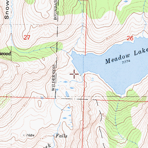 Topographic Map of Meadow Lake 97-063 Dam, CA