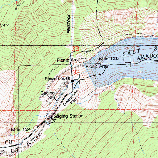 Topographic Map of Salt Springs 97-066 Dam, CA