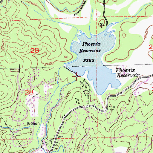 Topographic Map of Phoenix 97-078 Dam, CA