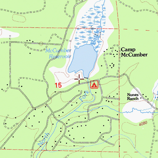 Topographic Map of McCumber 97-094 Dam, CA