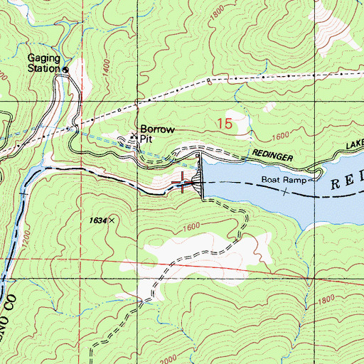 Topographic Map of Big Creek Number 7 104-022 Dam, CA