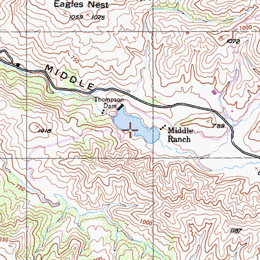 Topographic Map of McGee Lake, CA