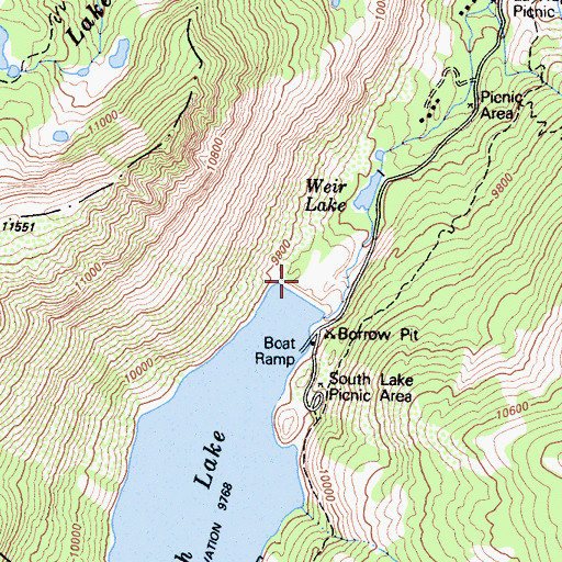 Topographic Map of Hillside 104-030 Dam, CA