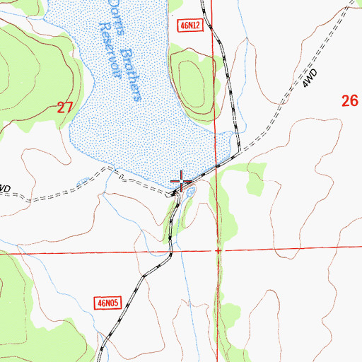 Topographic Map of Ingals Swamp 141-002 Dam, CA