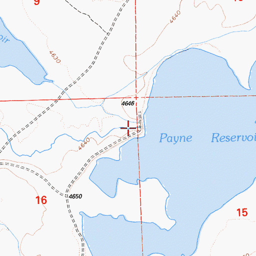 Topographic Map of Payne 143 Dam, CA