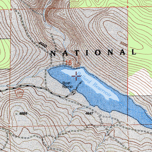 Topographic Map of Toreson 153 Dam, CA