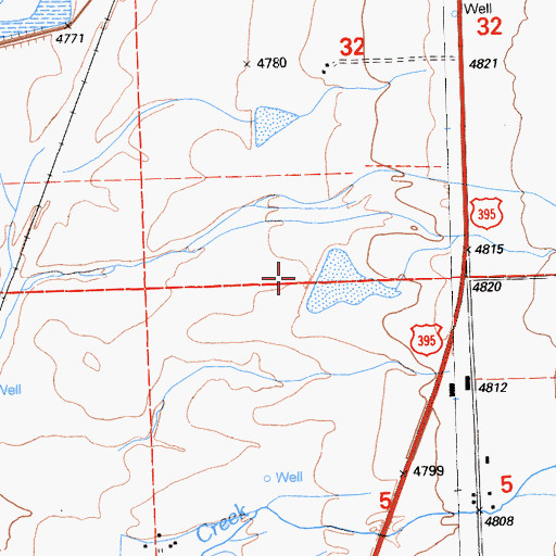 Topographic Map of Clarke 174 Dam, CA