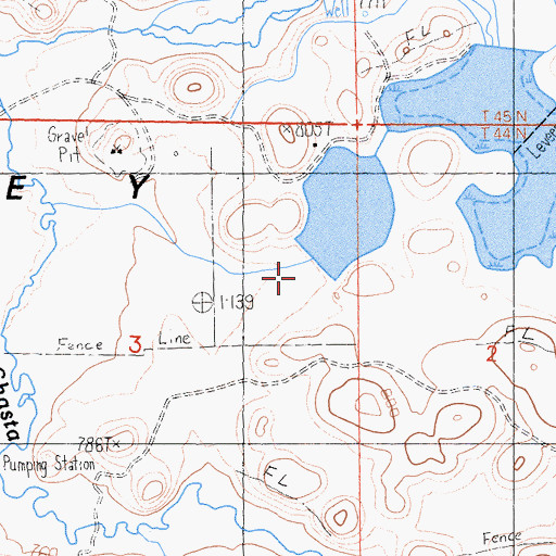 Topographic Map of George Fiock Number 1 189 Dam, CA