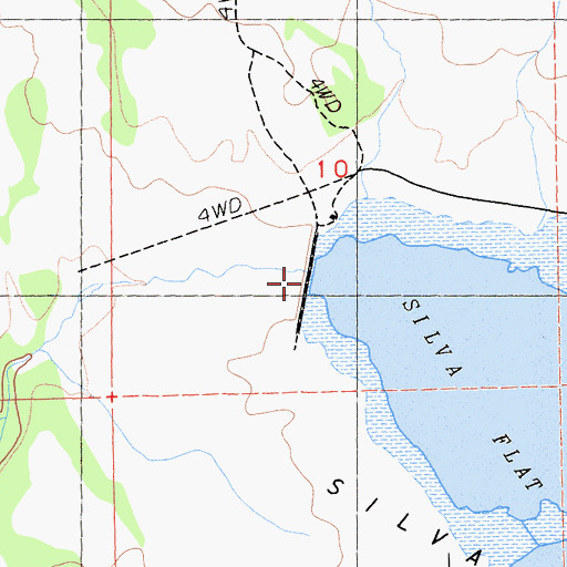 Topographic Map of Silva Flat 232 Dam, CA