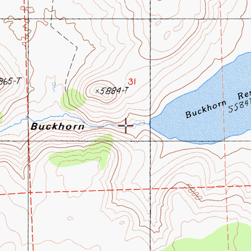 Topographic Map of Buckhorn 238 Dam, CA
