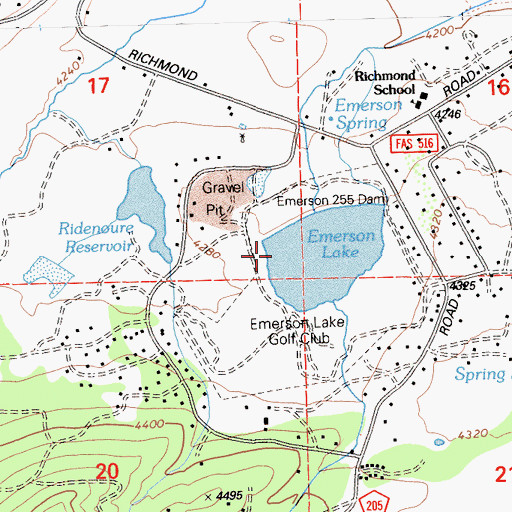 Topographic Map of Emerson 255 Dam, CA