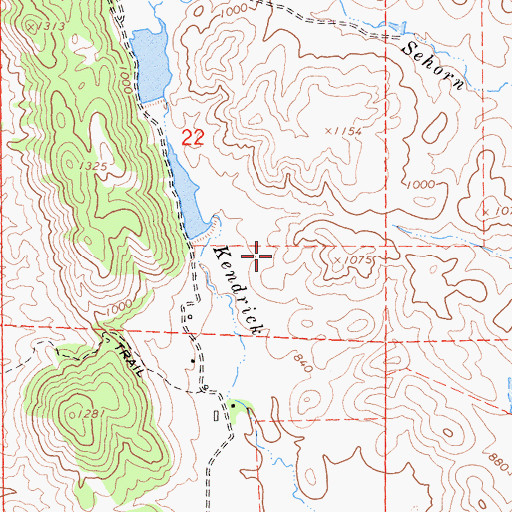 Topographic Map of Corral 265 Dam, CA