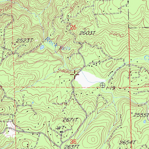 Topographic Map of Lake Vera 303 Dam, CA