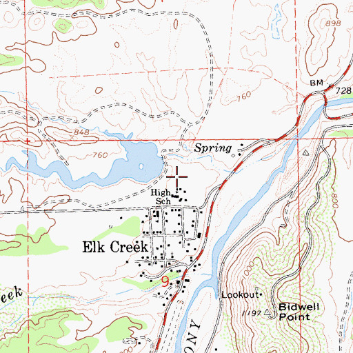Topographic Map of E A Wright 371 Dam, CA