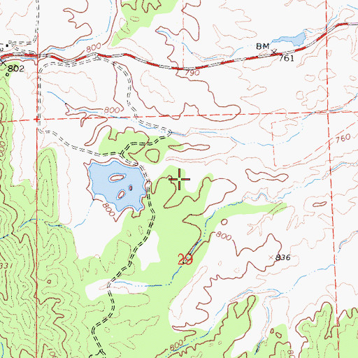 Topographic Map of James E Drew 373 Dam, CA