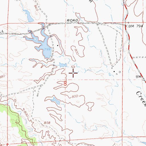 Topographic Map of Hamilton 374 Dam, CA