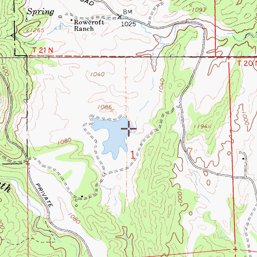 Topographic Map of Circle C 375 Dam, CA