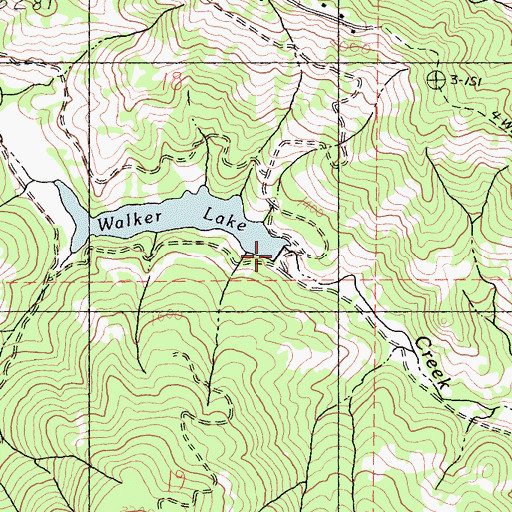 Topographic Map of Ridgewood 382 Dam, CA