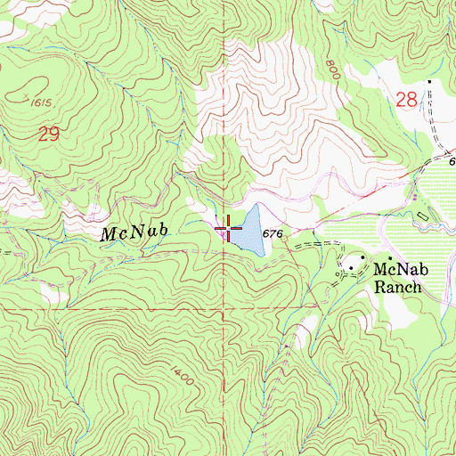 Topographic Map of McNab 384 Dam, CA