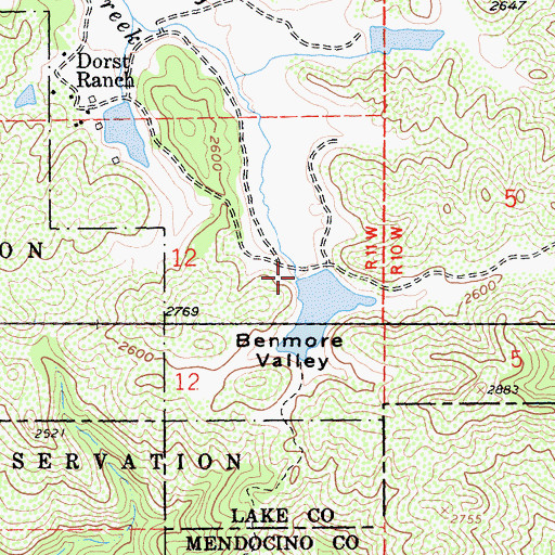 Topographic Map of Peters 393 Dam, CA