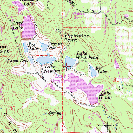 Topographic Map of White Head 413-003 Dam, CA