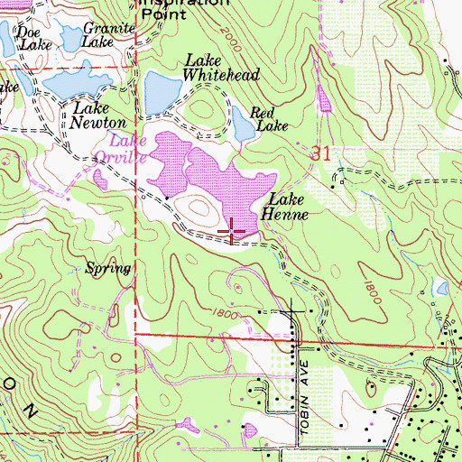Topographic Map of Henne 413-004 Dam, CA