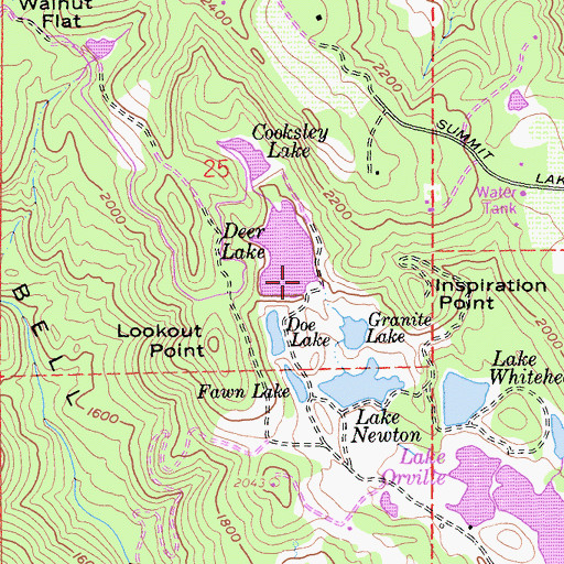 Topographic Map of Deer Lake 413-005 Dam, CA