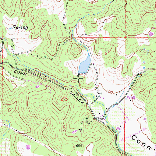 Topographic Map of La Herradura 415 Dam, CA
