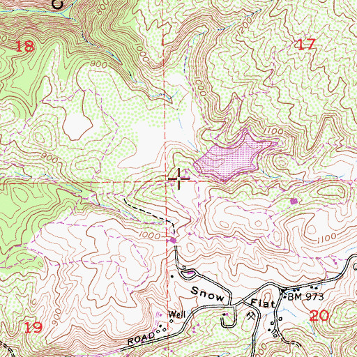 Topographic Map of Timberhill Lake 419 Dam, CA