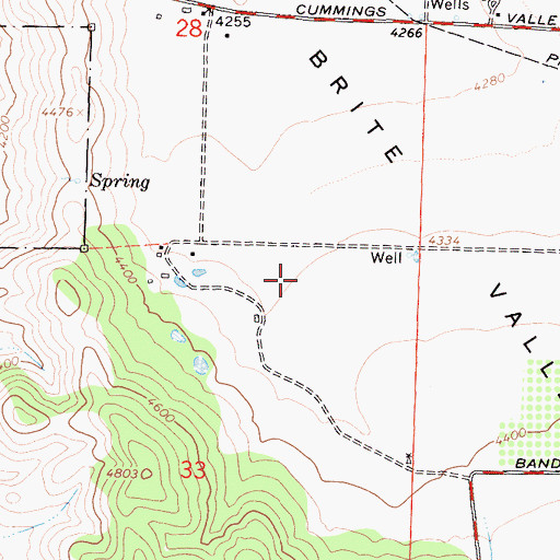Topographic Map of Brite Valley 1083 Dam, CA
