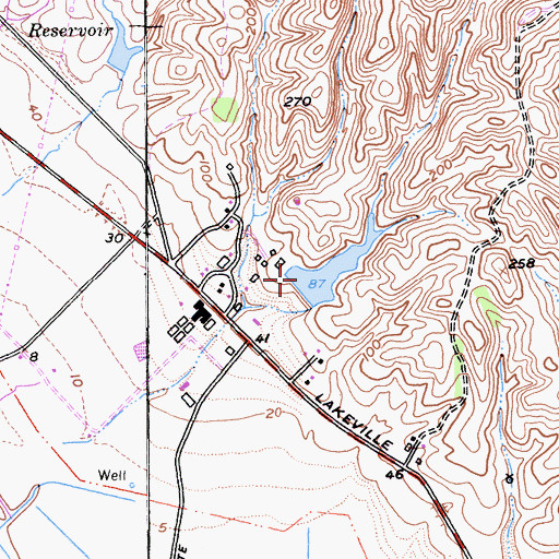Topographic Map of Sleepy Hollow 2 426 Dam, CA
